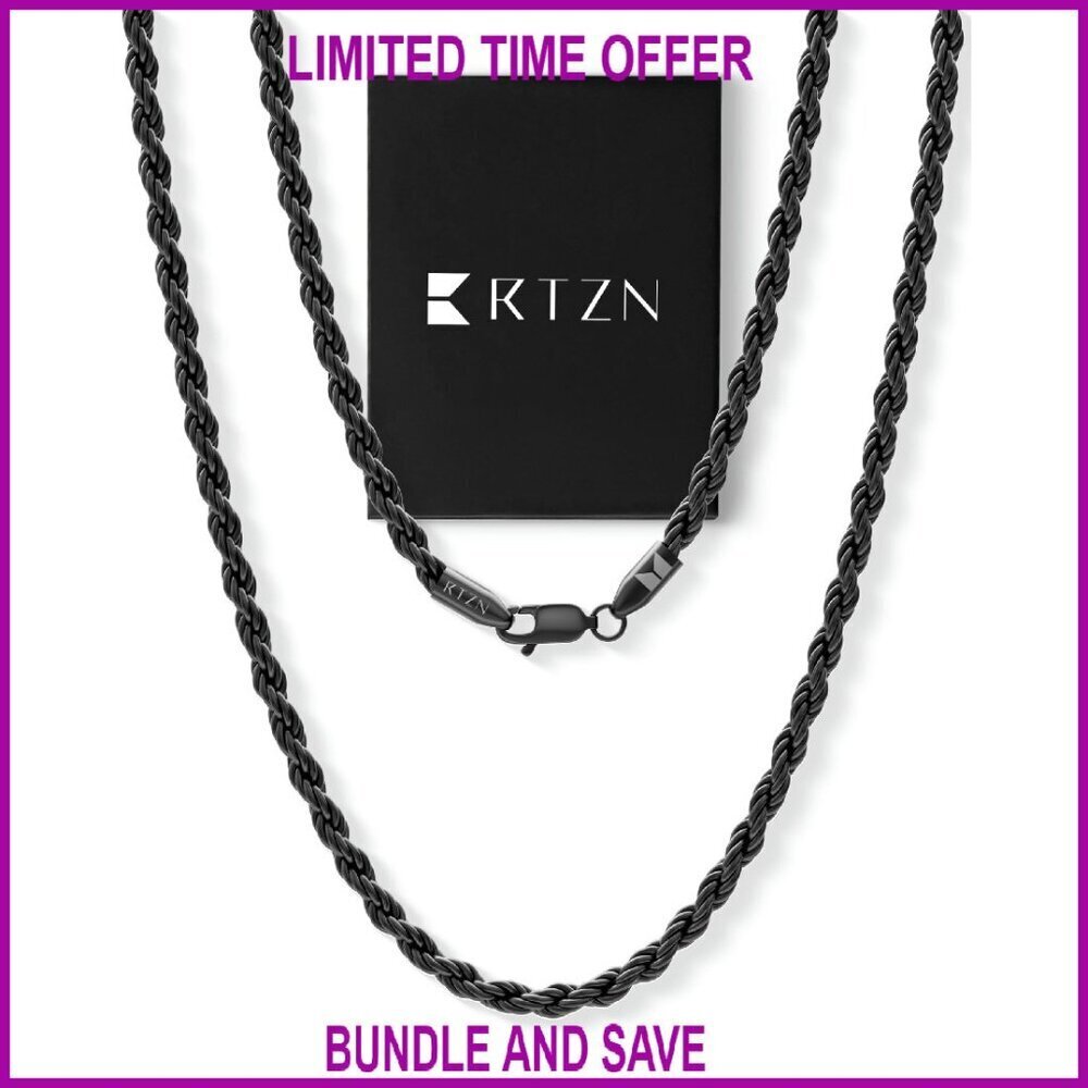 Stainless Steel Rope Chain Necklace for Kids - 3mm - 18-26 Inches